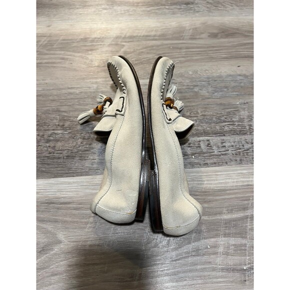 GUCCI | Authentic Ivory Bamboo Tassel Loafers Slip On Shoes Women’s Size 35 - Picture 8 of 10